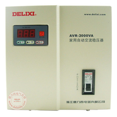 德力西稳压器AVR-3000VA空调冰箱家用电子式自动交流稳压器技术参数说明书